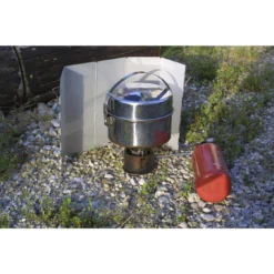 Basic Nature Alu Windschutz, Faltbar, 26 X 49 Cm