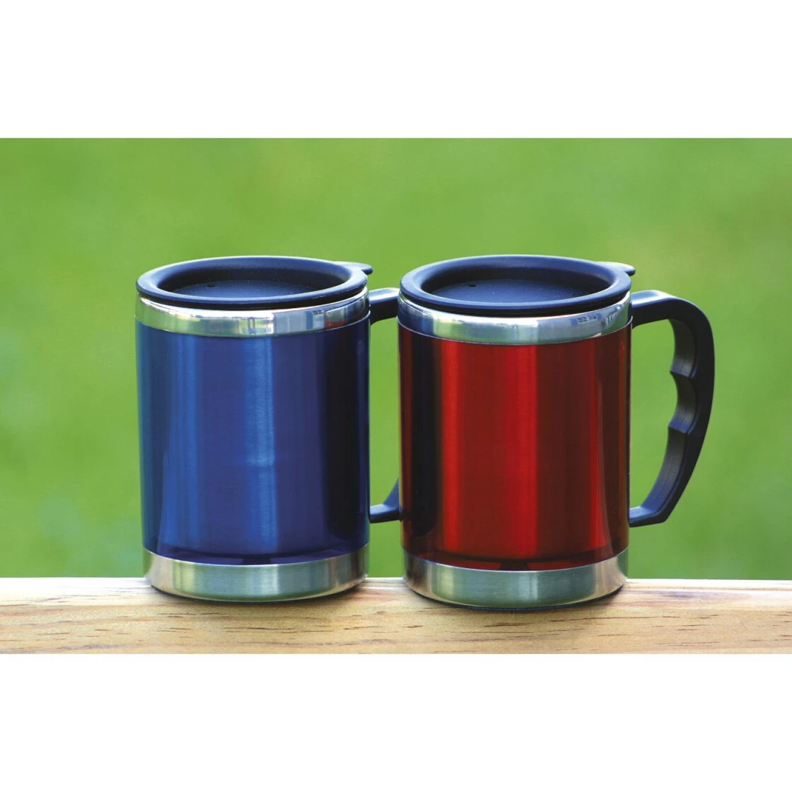 BasicNature Edelstahl Thermobecher 'Mug' Blau 0,42 L 4 BasicNature Edelstahl Thermobecher 'Mug' Blau 0,42 L – Bild 4