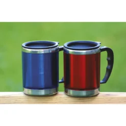 BasicNature Edelstahl Thermobecher 'Mug' Feuerrot 0,42 L -CampGlück Verkäufe basicnature edelstahl thermobecher mug feuerrot 042 l3