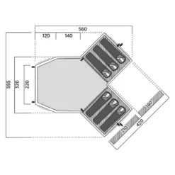 EasyCamp Zelt 'Alicante 600 Twin', 6 Personen Weiß-blau -CampGlück Verkäufe easycamp zelt alicante 600 twin 6 personen weiss blau3