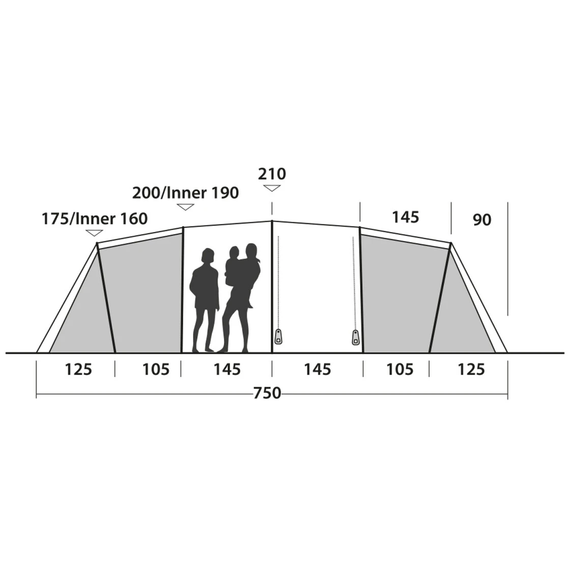 EasyCamp Zelt 'Huntsville Twin 800',8 Personen 4 EasyCamp Zelt 'Huntsville Twin 800',8 Personen – Bild 4