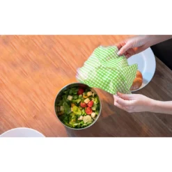 Origin Outdoors Bienenwachstücher Kariert Hellgrün 2er Set