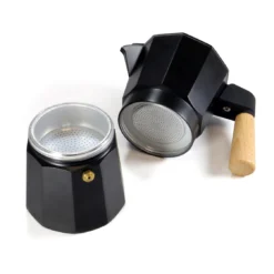 Origin Outdoors Espresso Maker 'Bellanapoli',6 Tassen Mit Echtholzgriff