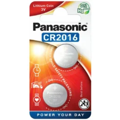 Panasonic Knopfbatterie Lithium,CR 2016 2 Stück