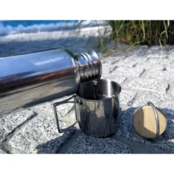 RELAGS Edelstahlbecher 'Faltgriff', 0,35 L -CampGlück Verkäufe relags edelstahlbecher faltgriff 035 l9