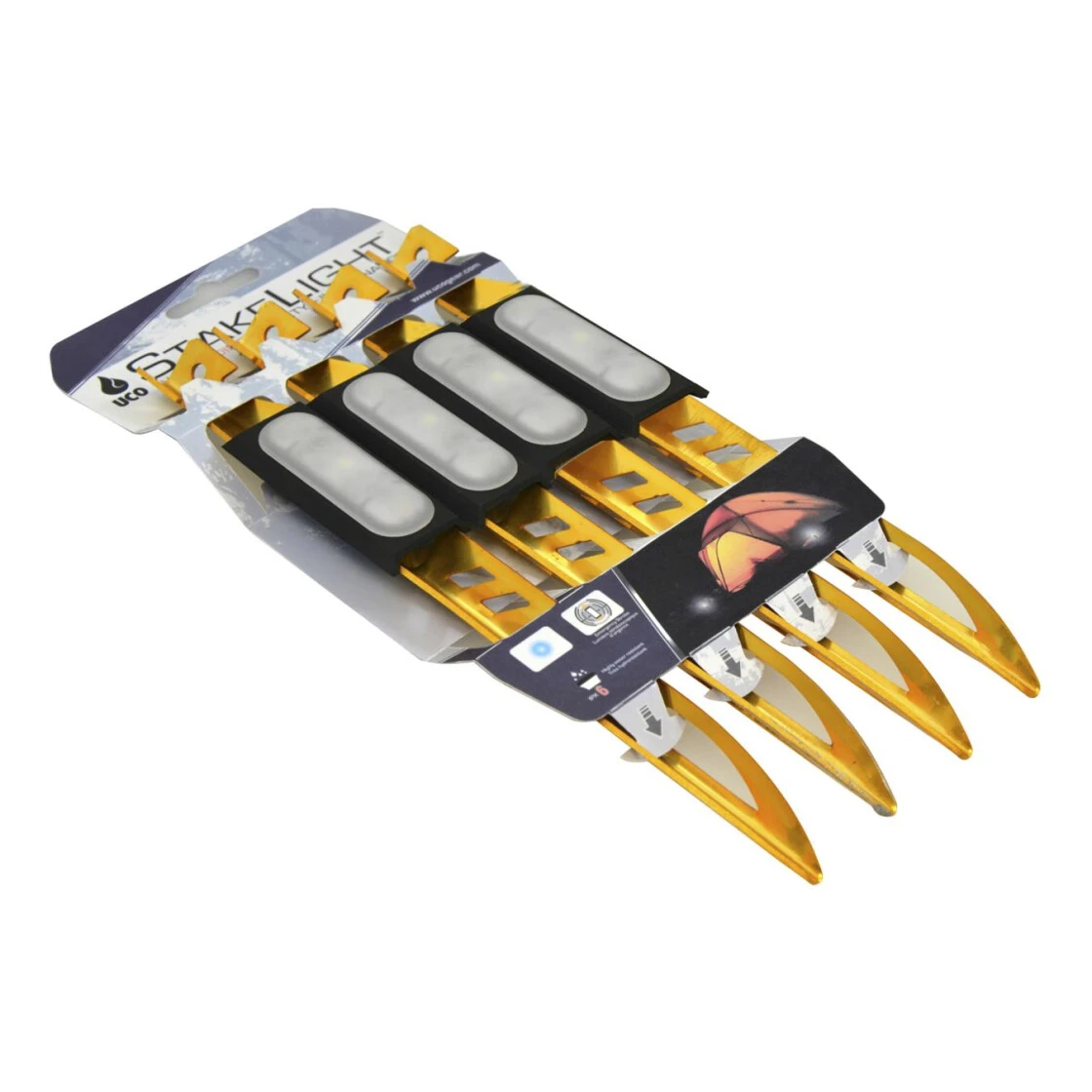 UCO Zelthering Mit LED, 23 Cm, 4erBlisterpack 1 UCO Zelthering Mit LED, 23 Cm, 4erBlisterpack